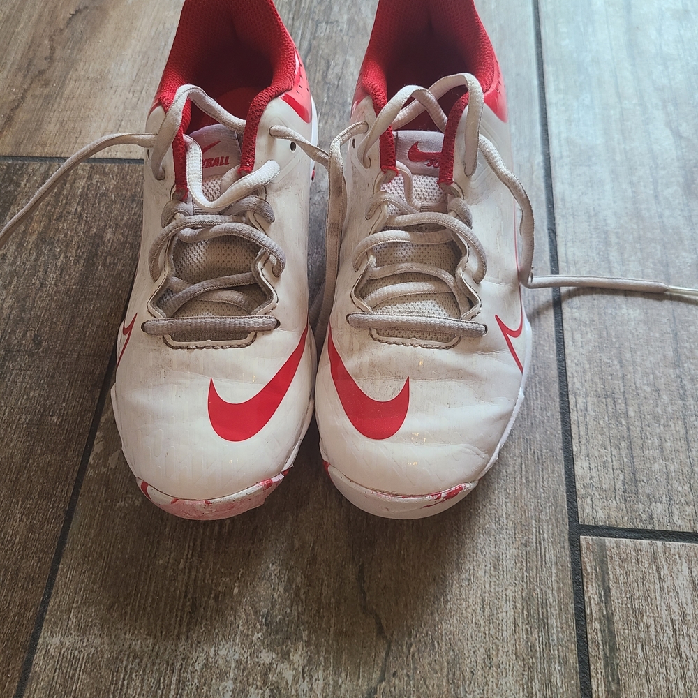 Nike Kids Red and White Athletic Shoes